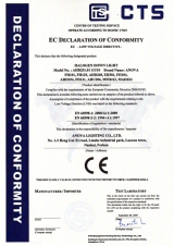 Halogen Down Light CE-LVD Certificate